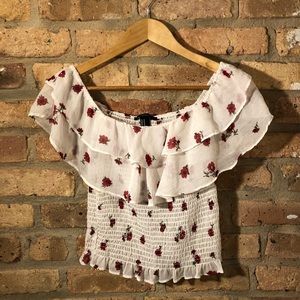 Women’s Off the Shoulder Rose Novelty Top